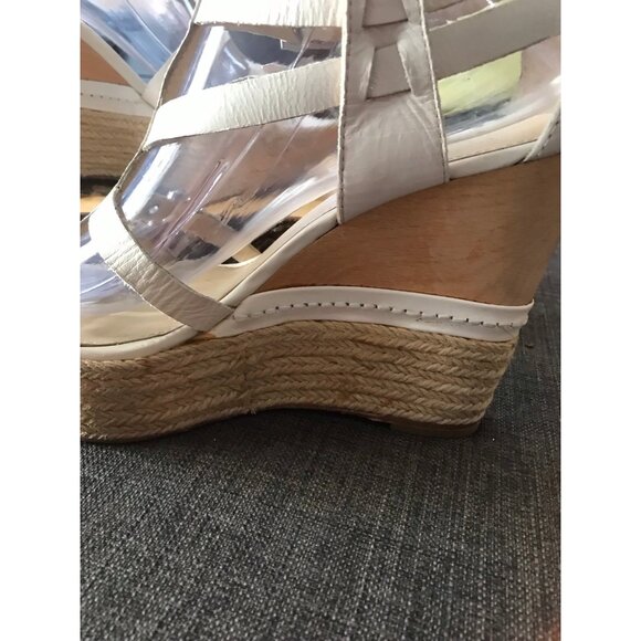 Donald Pliner Taja Platform Wedge Cream Women size 8 **read** - Picture 3 of 12